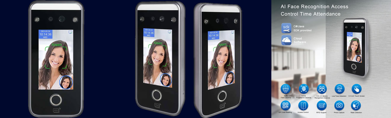 AI06F Dynamic Face and Fingerprint Recognition Terminal banner